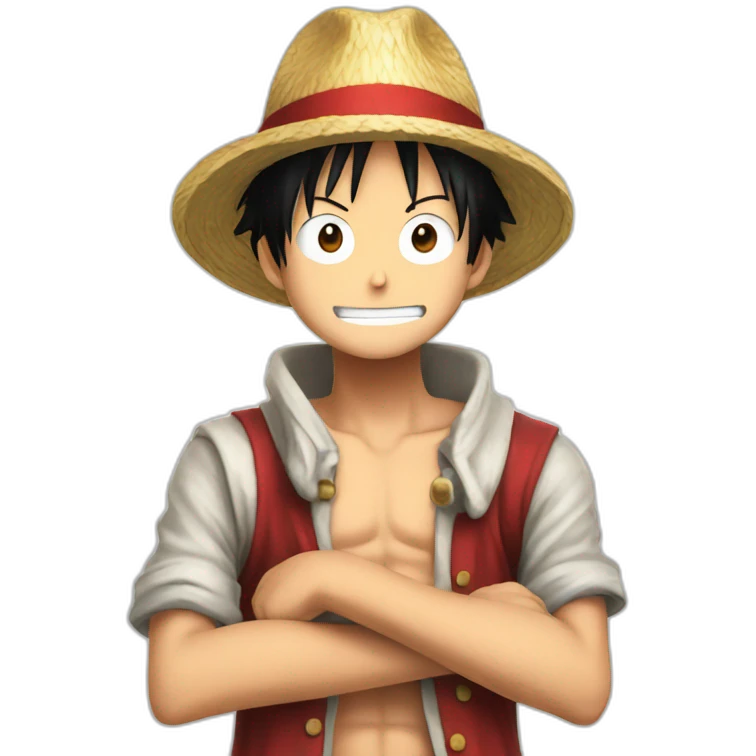 Luffy with hat emoji