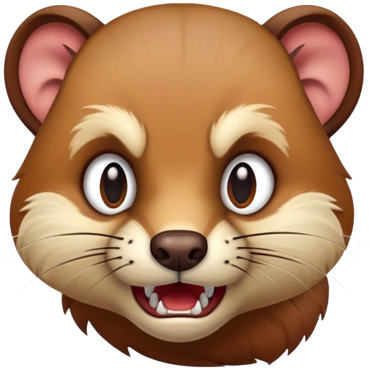 zdenerwowana łasica emoji