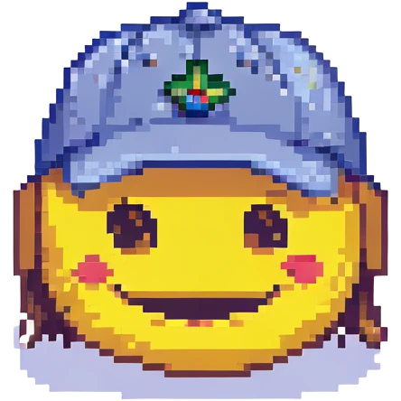 happy emoji with a cap emoji