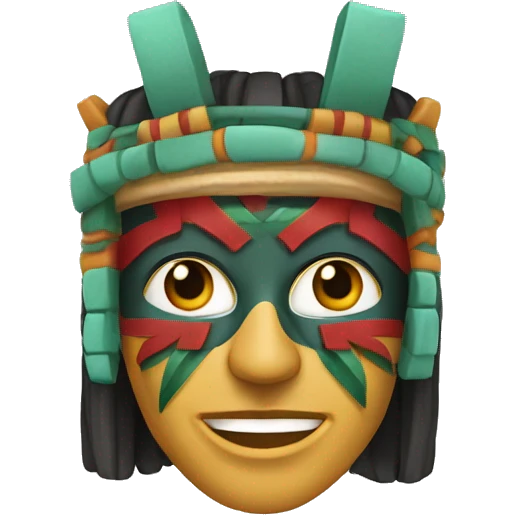 Máscara de la cultura Maya emoji