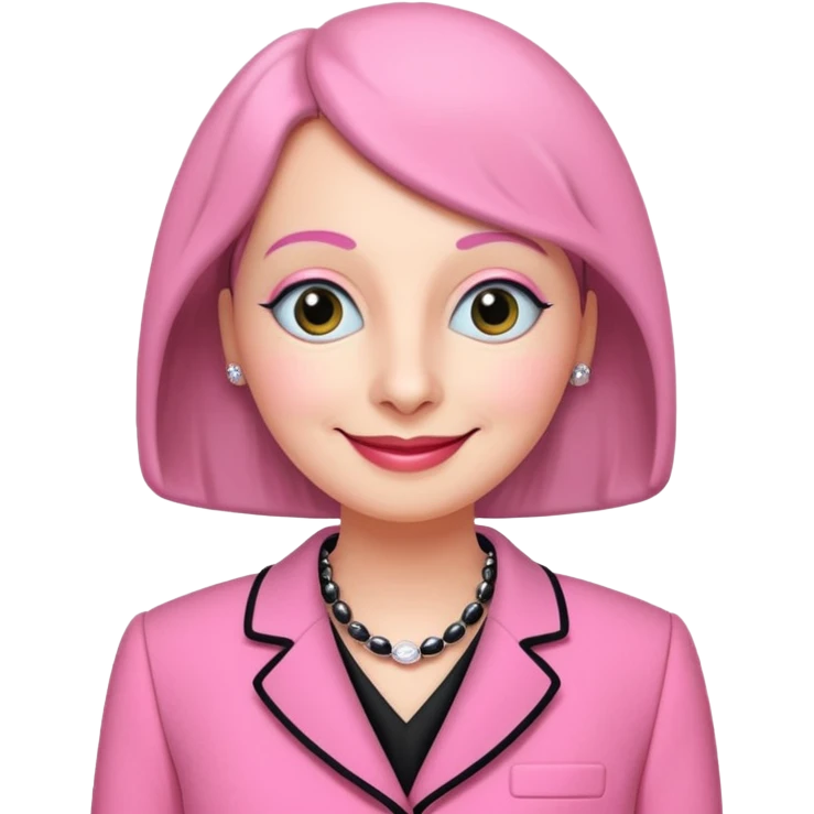 pingu mother wearing the pink chanel suit the Jackie kenddy wore emoji