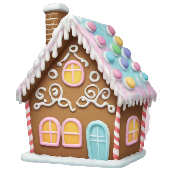 pastel gingerbread house emoji