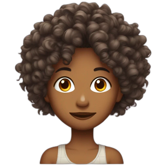 Gars Métisse  cheveux bouclés  emoji