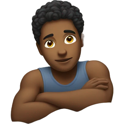 boy laying on bed emoji