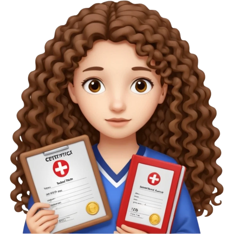A girl with long curly brown hair very sadly shows an IELTS certificate with a score of 3.0 emoji