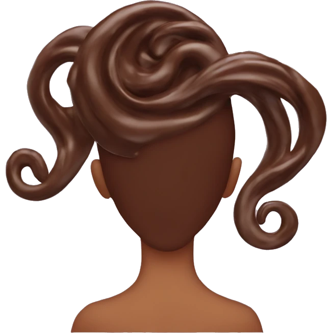 chocolate swirl on girls head  emoji