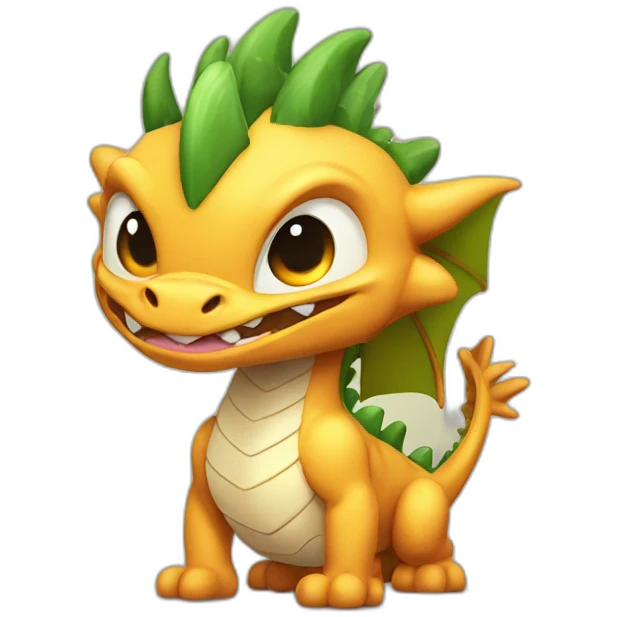 dragon cute muscle emoji