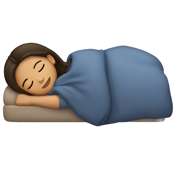 Brunette girl sleeping emoji