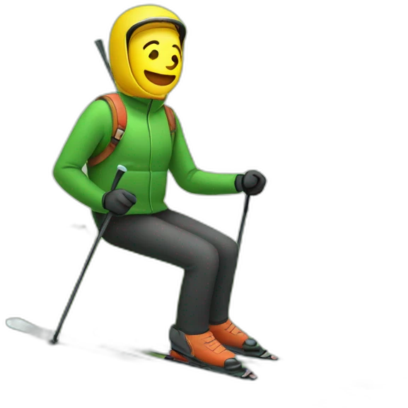 ski sur herbe emoji