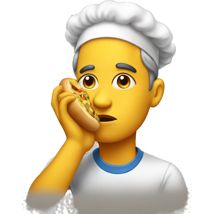 thinking about food emoji