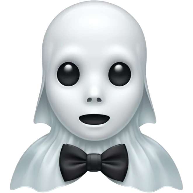 A ghost with a bowtie emoji