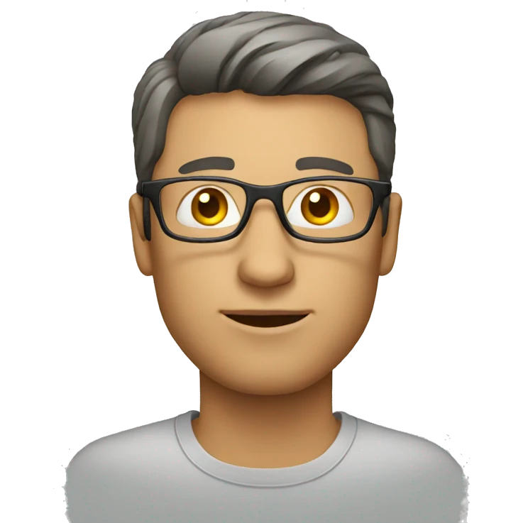 man with glass emoji