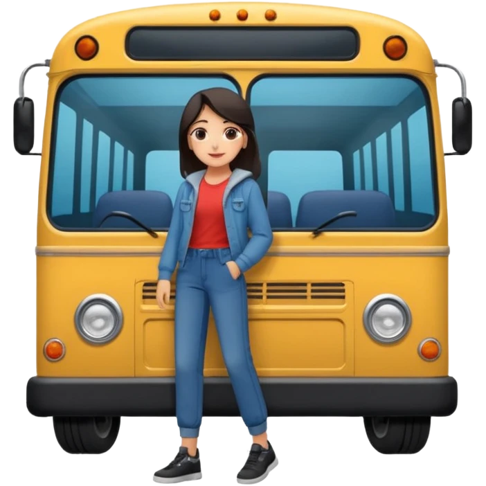 Harshil is leaning on a moving bus 🚌 emoji