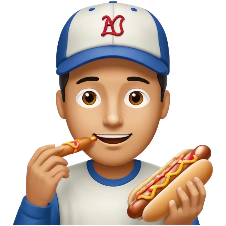 man eating a hot dog  emoji