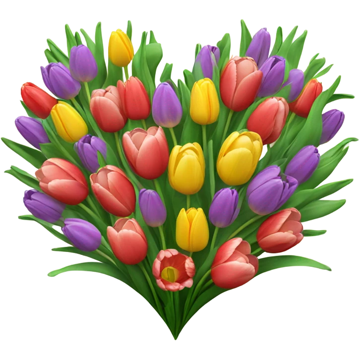 Heart with tulips emoji