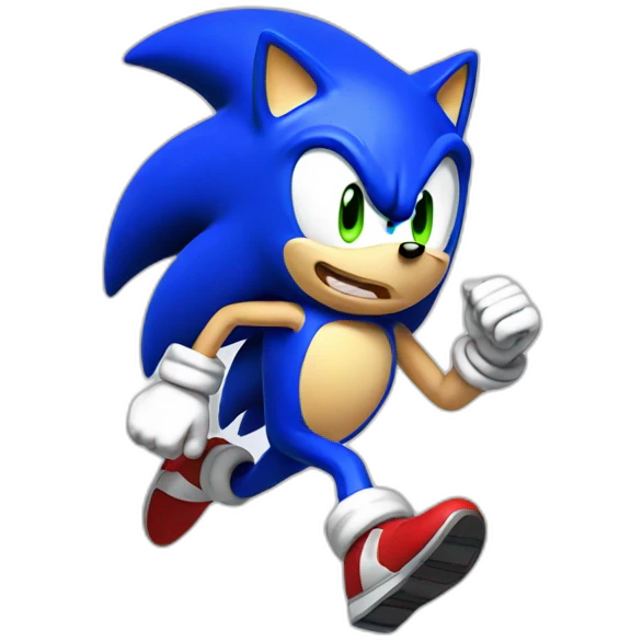Running sonic emoji