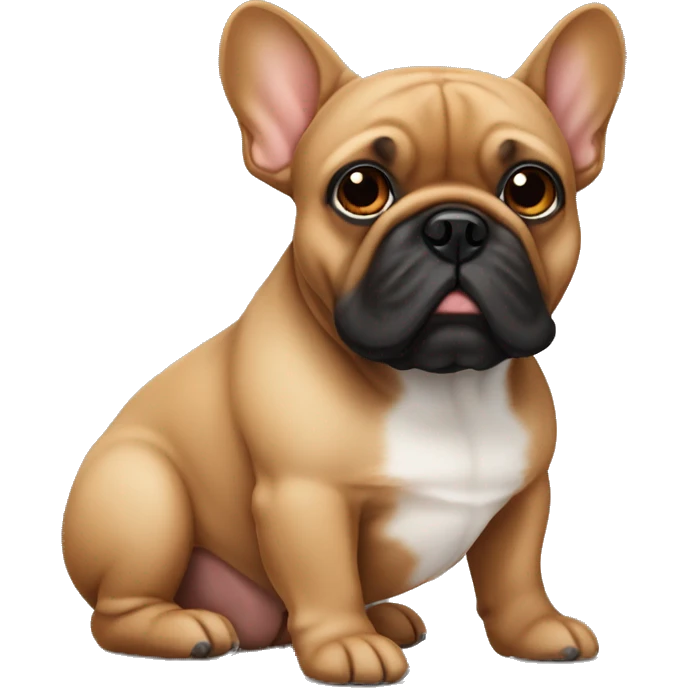 Brown French Bulldog Dog With Black Nose emoji