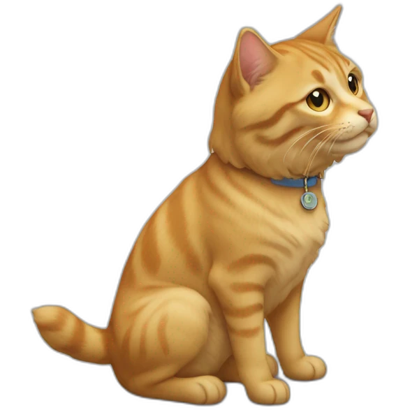 Un chat sur un chunchat sur un chien emoji