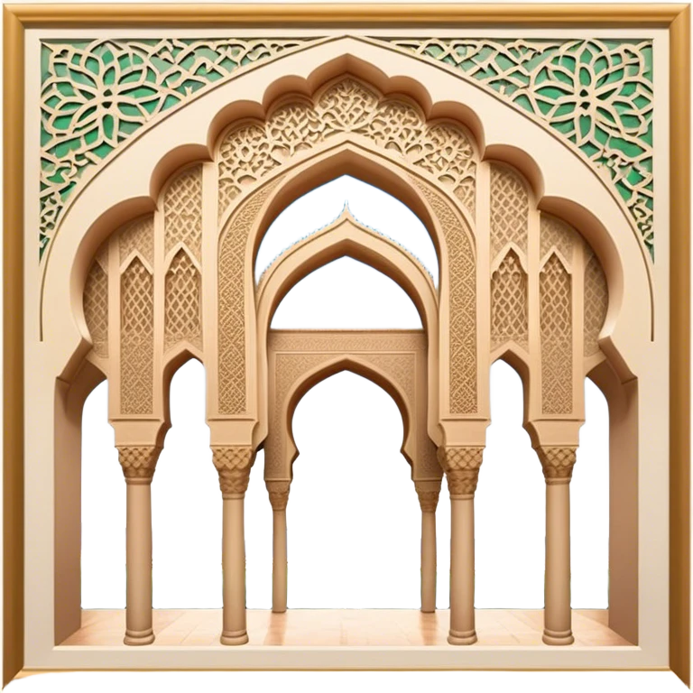 Alhambra Landmark Emoji – Highlighting its Moorish architecture and distinctive arches. emoji