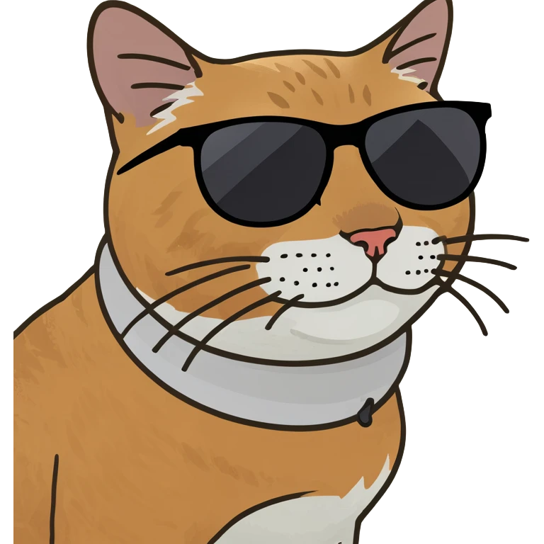 Cat with sunglasses emoji