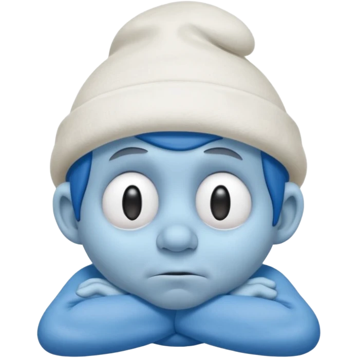 Sleepy smurf emoji