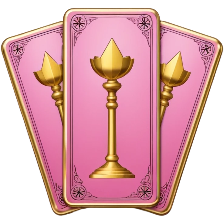 Pink Tarot cards emoji