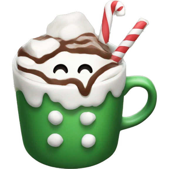 Christmas hot chocolate marshmallow emoji