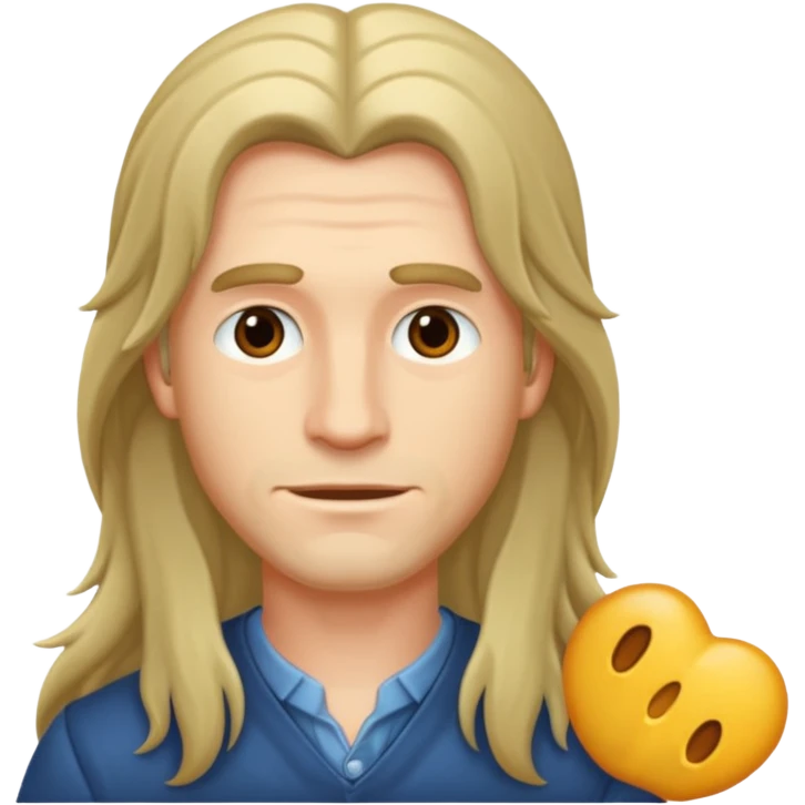 Saçı uzunolan bir erkek çiz emoji