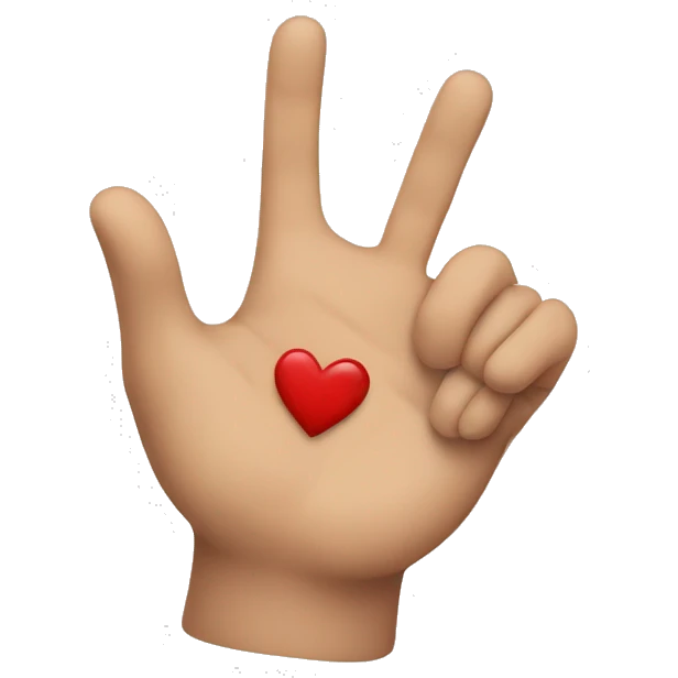 Love with hand emoji