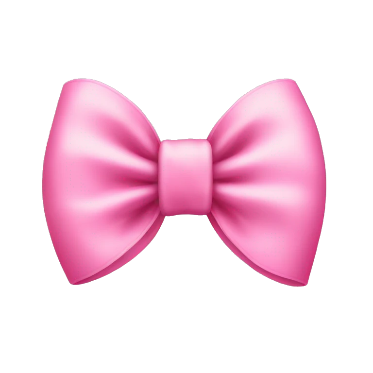 a cute pink bow emoji