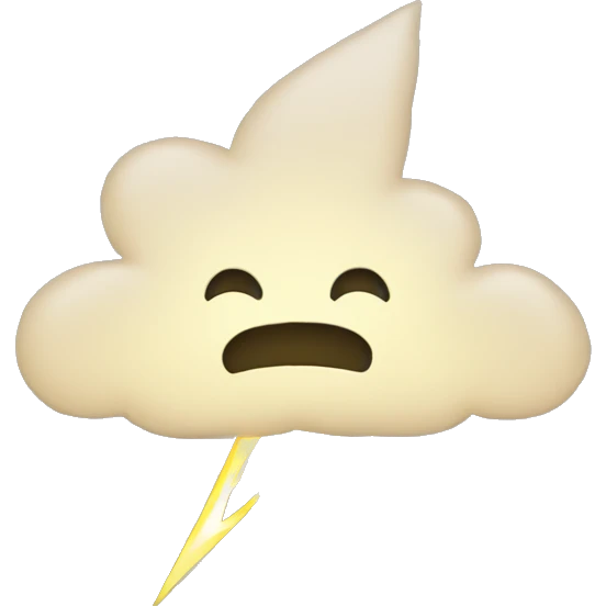 Lightning cloud emoji