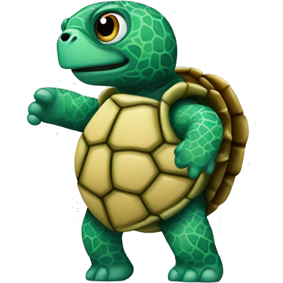 turtle with shell in patterned pants  emoji
