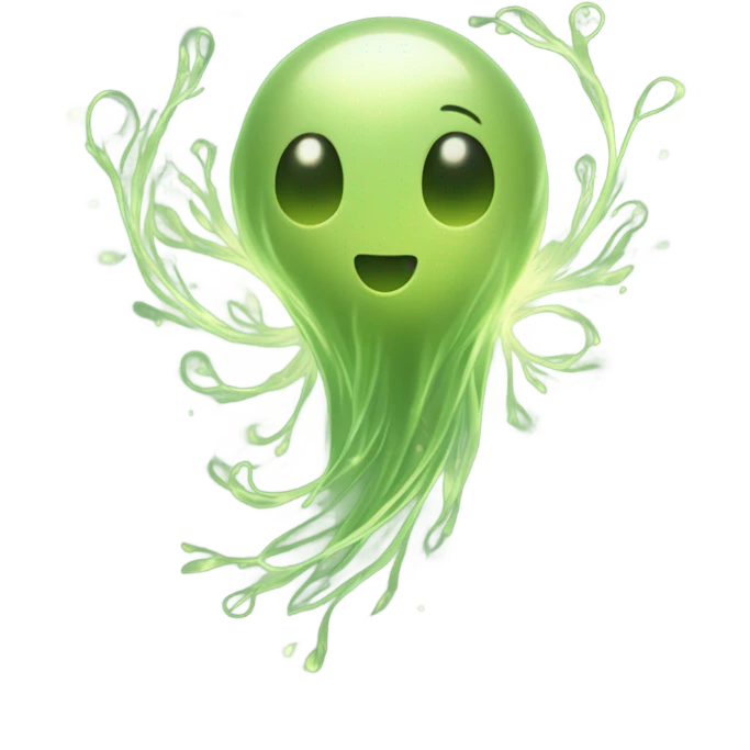 Olive green spirit wisp soul  emoji
