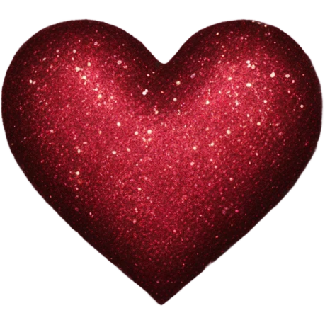 Burgundy glitter hwart emoji