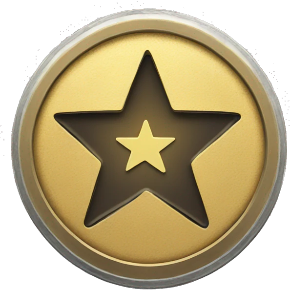 coin with star inside in emoji
