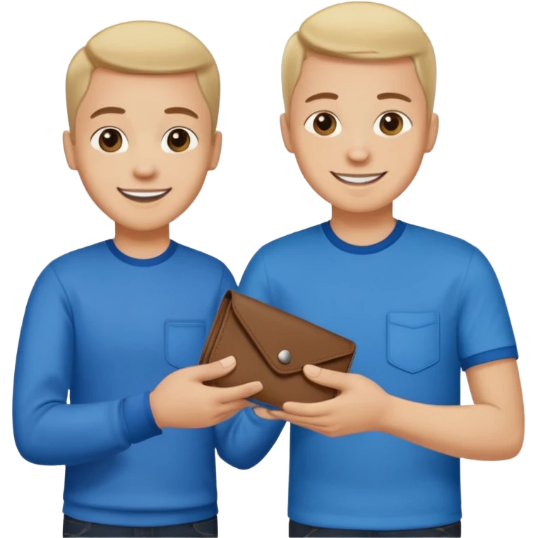 persona devolviendo billetera a otra persona emoji