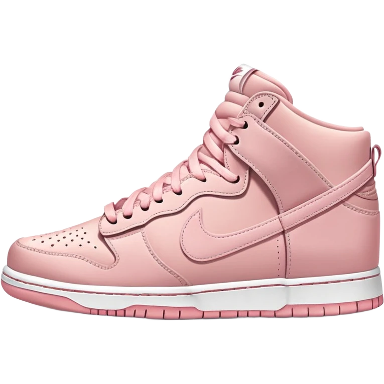 a pair of soft pink high Nike dunks  emoji