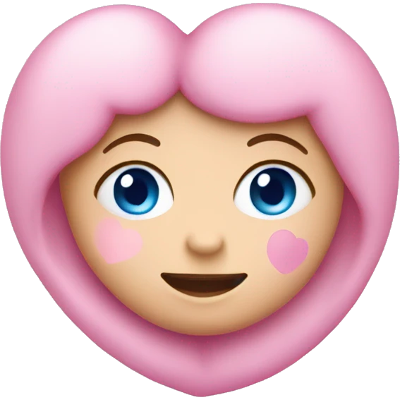 baby pink heart with blue sprinkles  emoji