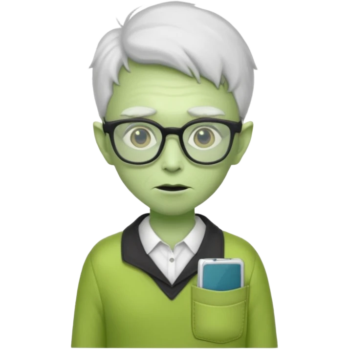Alien but he’s a nerd emoji