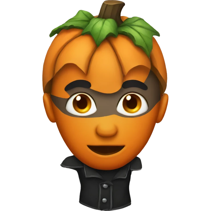 A Halloween pumpkin costume emoji