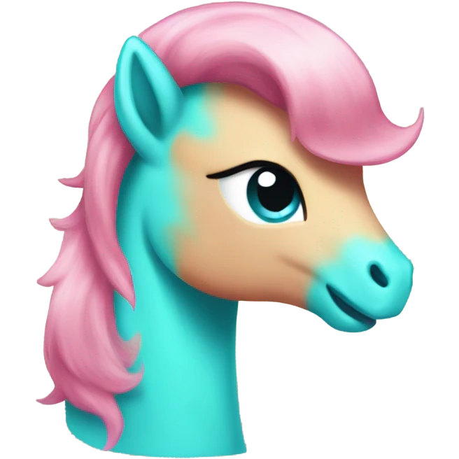 Pink and turquoise Ponyta  emoji