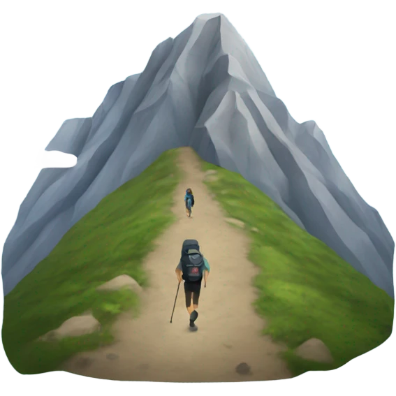 Hiking mountain emoji