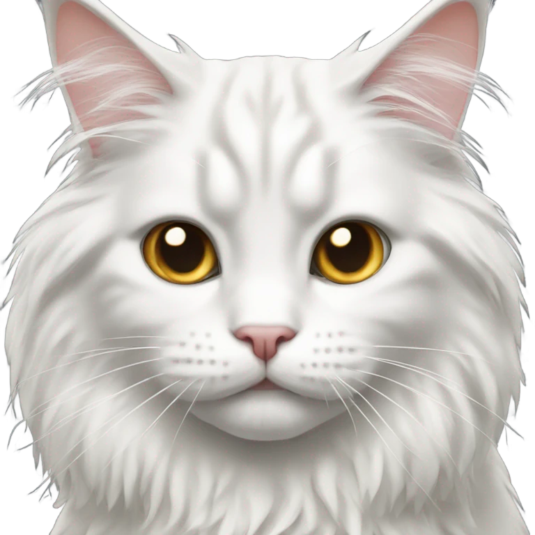 White Maine Coon Cat emoji