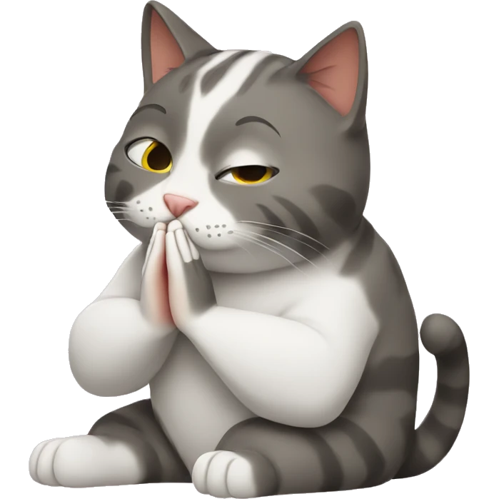 cat praying emoji