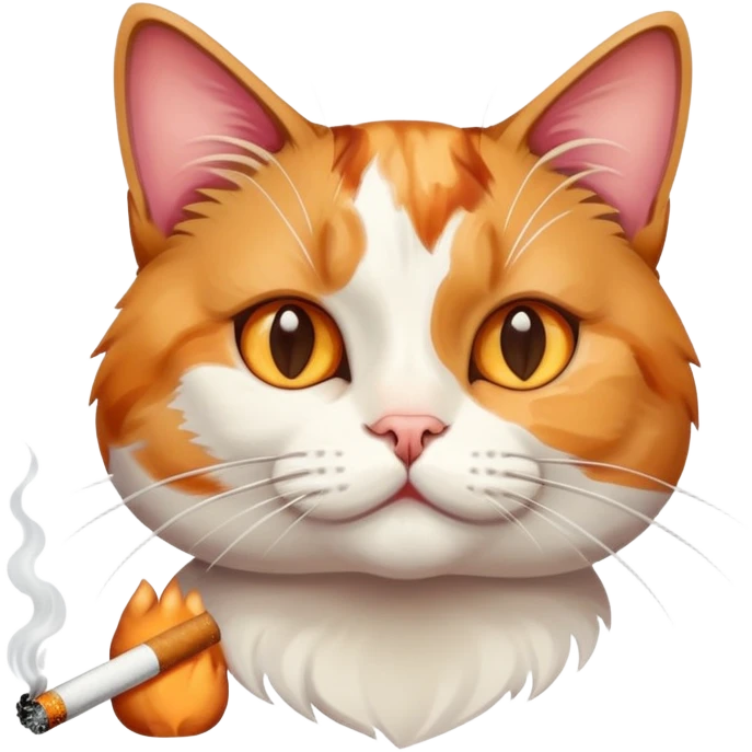 Cat with cigaret emoji