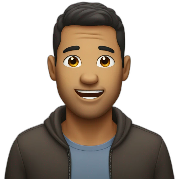 guy biting lip emoji