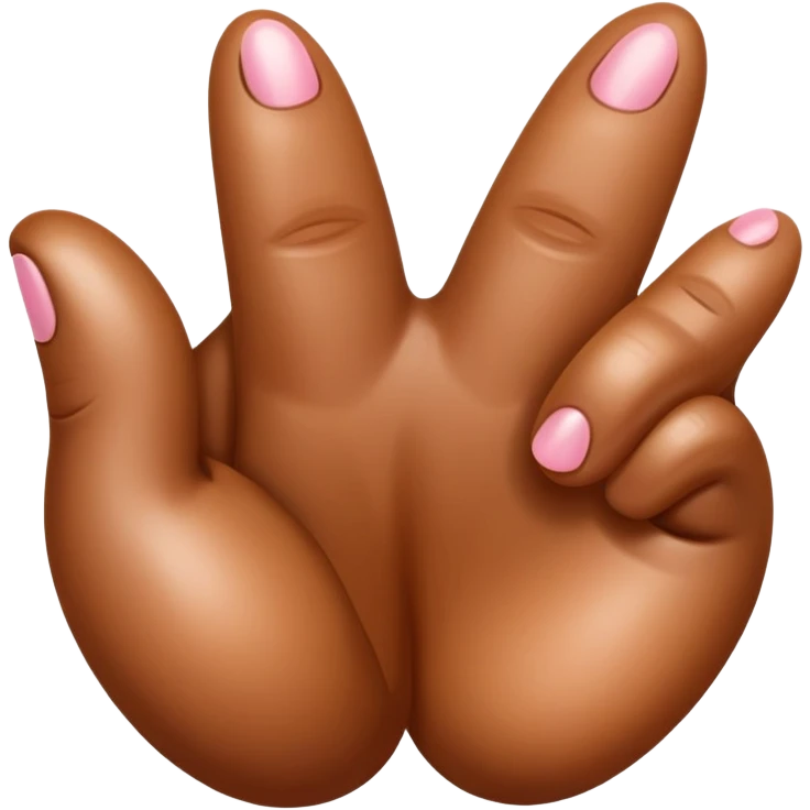 Brown vagina with two fingers in it emoji