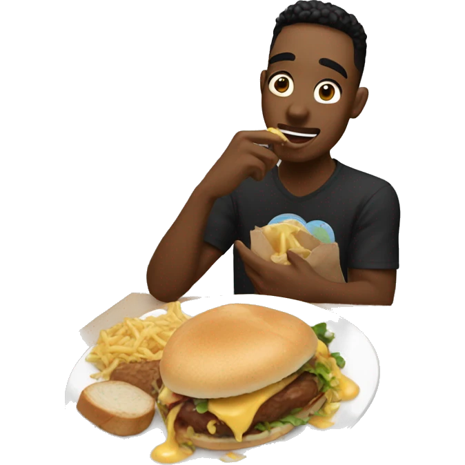 My boyfriend loving food emoji