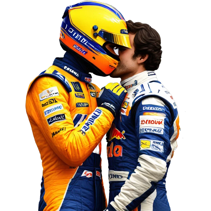 Carlos sainz kissing lando Norris emoji
