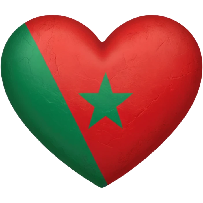 Herz mit Marokkanischen Flagge emoji